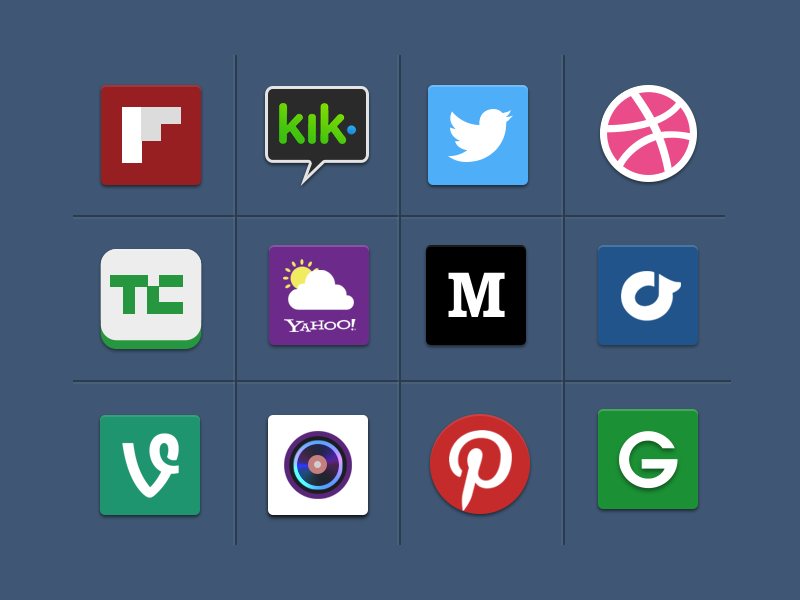 Social Media Icons PSD